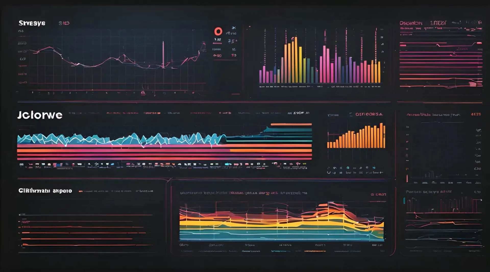 Futuristic Analytics Dashboard Stock Video